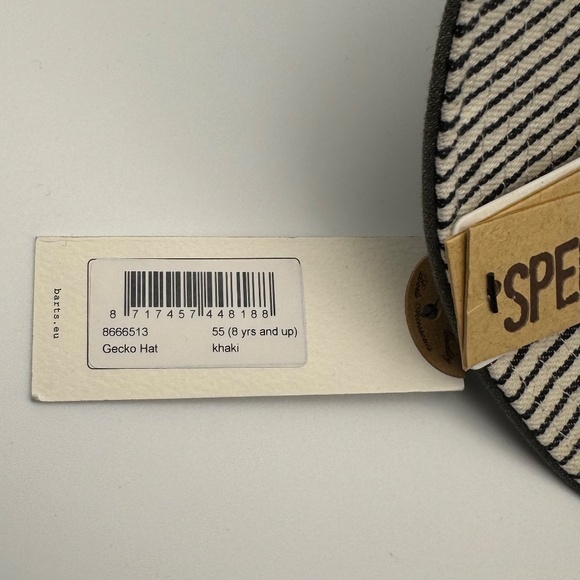 NWT Barts "Gecko" Reversible Bucket Hat Green Stripes Kids Sz 55 8 yrs - Picture 8 of 8